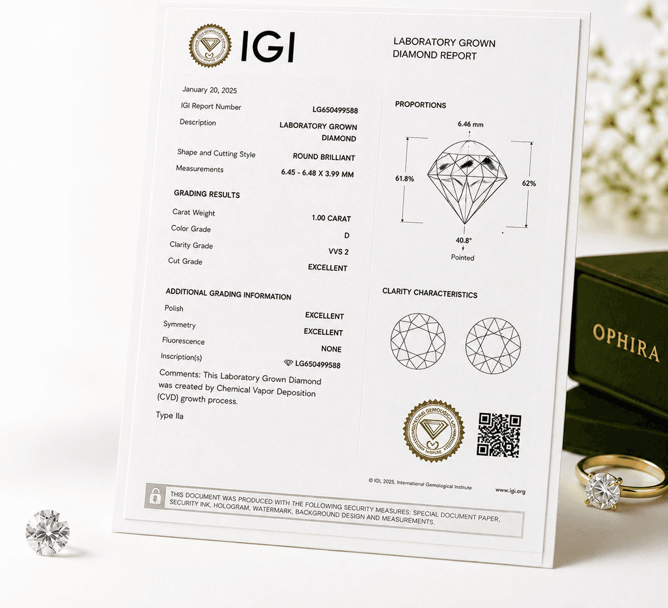 IGI laboratory grown diamond report